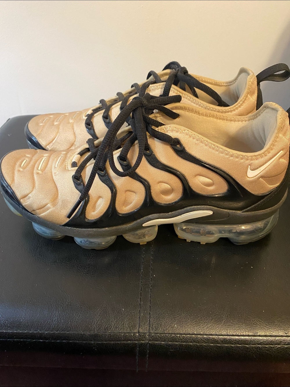 Nike Tan and Black VaporMax-Style Sneakers